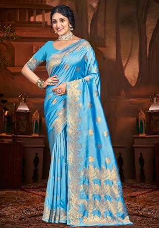 Picture of Admirable Silk Light Blue Saree