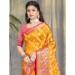 Picture of Magnificent Silk Golden Rod Saree