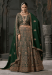 Picture of Fine Georgette Dark Olive Green Lehenga Choli