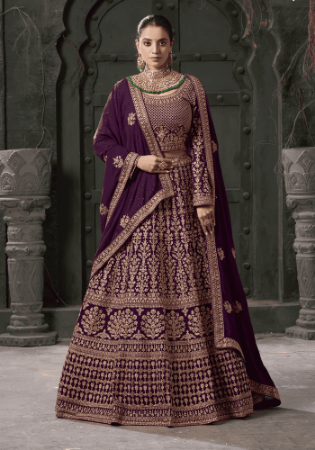 Picture of Amazing Georgette Dim Gray Lehenga Choli