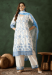 Picture of Silk & Organza Powder Blue Readymade Salwar Kameez