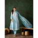 Picture of Silk & Organza Powder Blue Readymade Salwar Kameez