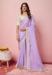 Picture of Excellent Organza Plum Saree