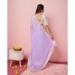 Picture of Excellent Organza Plum Saree