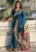 Picture of Statuesque Silk Steel Blue Saree