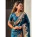 Picture of Statuesque Silk Steel Blue Saree