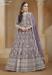 Picture of Resplendent Net Dim Gray Anarkali Salwar Kameez