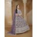 Picture of Resplendent Net Dim Gray Anarkali Salwar Kameez