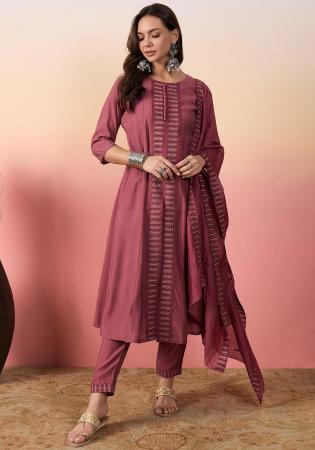 Picture of Bewitching Silk Deep Pink Readymade Salwar Kameez