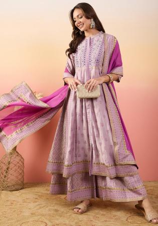 Picture of Nice Silk Rosy Brown Readymade Salwar Kameez