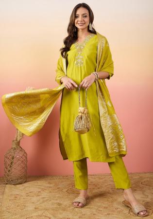 Picture of Radiant Silk Dark Golden Rod Readymade Salwar Kameez