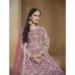 Picture of Well Formed Net Rosy Brown Anarkali Salwar Kameez