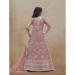 Picture of Well Formed Net Rosy Brown Anarkali Salwar Kameez