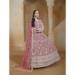 Picture of Well Formed Net Rosy Brown Anarkali Salwar Kameez