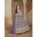 Picture of Sightly Net Plum Anarkali Salwar Kameez