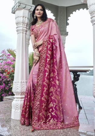 Picture of Lovely Silk Rosy Brown Saree