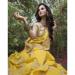 Picture of Elegant Silk Golden Rod Saree