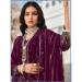 Picture of Gorgeous Georgette Purple Straight Cut Salwar Kameez