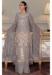 Picture of Bewitching Net Dark Grey Straight Cut Salwar Kameez