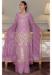 Picture of Wonderful Net Rosy Brown Straight Cut Salwar Kameez