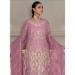 Picture of Enticing Net Rosy Brown Straight Cut Salwar Kameez