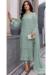 Picture of Georgette Light Slate Grey Straight Cut Salwar Kameez