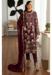 Picture of Stunning Georgette Maroon Straight Cut Salwar Kameez