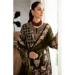 Picture of Georgette Dark Green Straight Cut Salwar Kameez