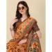 Picture of Enticing Linen & Silk Coral Saree