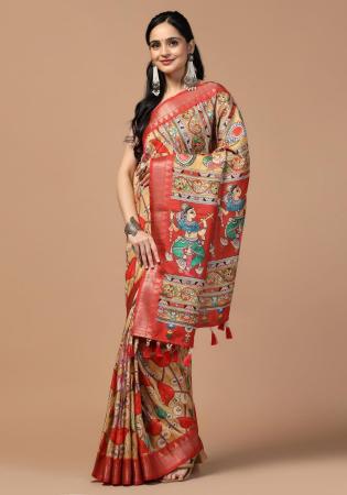 Picture of Enticing Silk Rosy Brown Saree