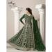 Picture of Georgette Dark Green Straight Cut Salwar Kameez