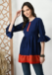 Picture of Graceful Silk Midnight Blue Kurtis & Tunic