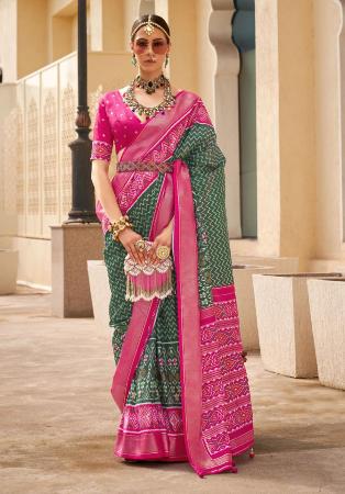 Picture of Exquisite Silk Medium Sea Green Saree