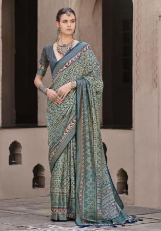 Picture of Grand Silk Dim Gray Saree