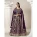 Picture of Georgette Dark Magenta Anarkali Salwar Kameez