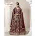 Picture of Bewitching Georgette Maroon Anarkali Salwar Kameez