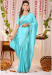 Picture of Pleasing Silk Medium Aqua Marine Saree