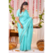 Picture of Pleasing Silk Medium Aqua Marine Saree