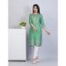 Picture of Well Formed Rayon Dark Sea Green Kurtis & Tunic