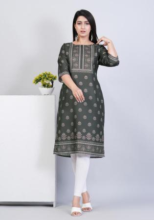 Picture of Good Looking Rayon Dark Slate Grey Kurtis & Tunic