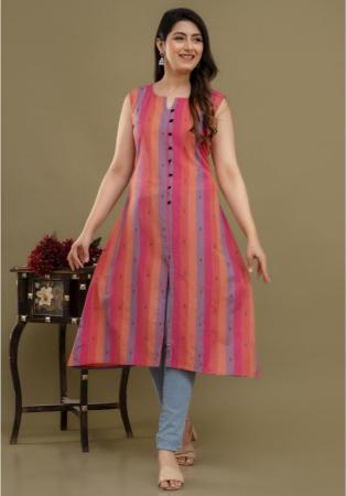 Picture of Lovely Cotton Indian Red Kurtis & Tunic