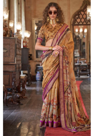 Picture of Excellent Silk Peru Saree