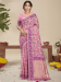 Picture of Magnificent Silk Pale Violet Red Saree