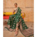 Picture of Admirable Georgette Dark Olive Green Saree