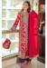 Picture of Chiffon & Silk Crimson Straight Cut Salwar Kameez