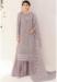 Picture of Excellent Organza Dark Grey Straight Cut Salwar Kameez