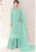 Picture of Organza Powder Blue Straight Cut Salwar Kameez