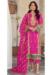 Picture of Organza Medium Violet Red Straight Cut Salwar Kameez