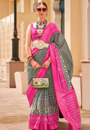 Picture of Fascinating Silk Dim Gray Saree