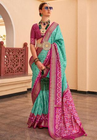 Picture of Sublime Silk Teal Saree